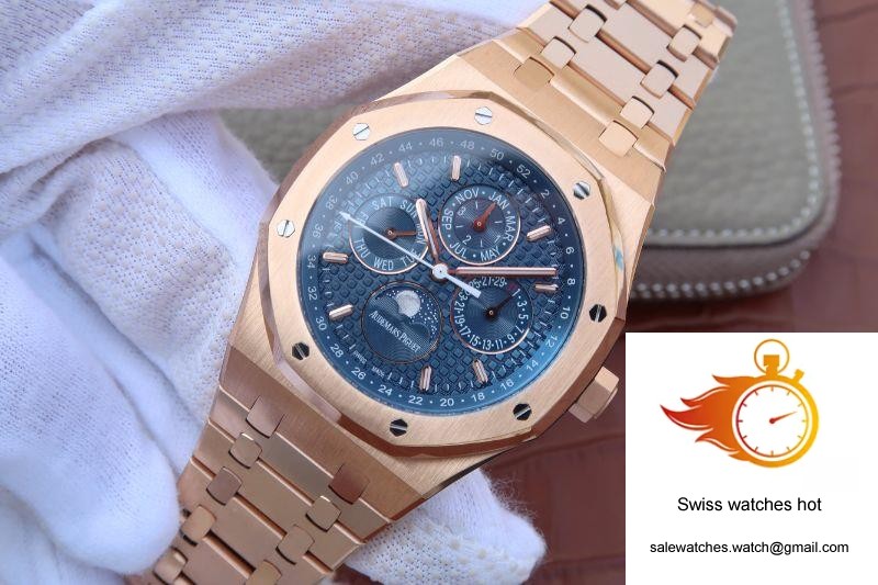 Audemars Piguet Royal Oak Perpetual Calendar 26574OR.OO.1220OR.02 JF Factory Blue Dial 3 Audemars Piguet Royal Oak Perpetual Calendar 26574OR.OO.1220OR.02 JF Factory Blue Dial 3