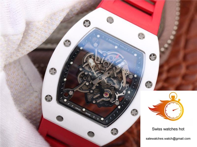 Richard Mille RM055 Red Strap KV Factory Skeleton Dial 3 Richard Mille RM055 Red Strap KV Factory Skeleton Dial 3