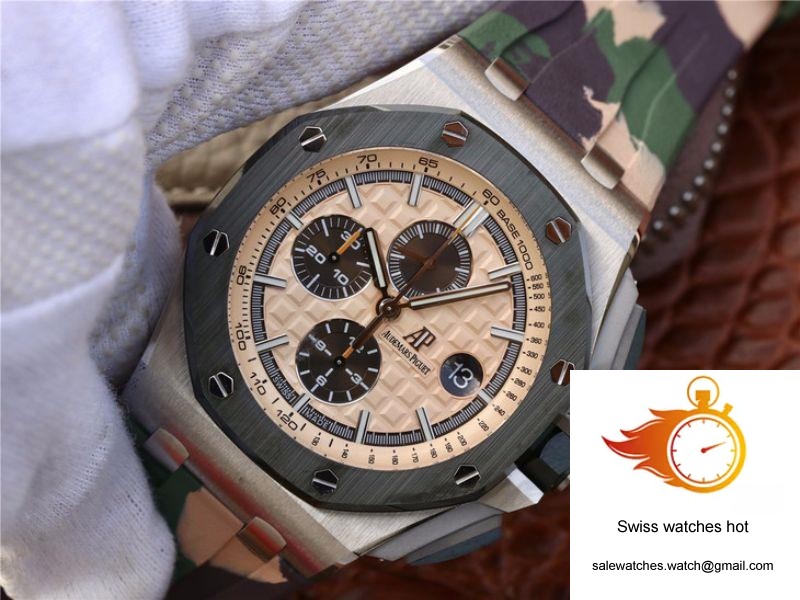 Audemars Piguet Royal Oak Offshore 44MM 26400SO.OO.A054CA.01 JF Factory Beige Dial 3 Audemars Piguet Royal Oak Offshore 44MM 26400SO.OO.A054CA.01 JF Factory Beige Dial 3