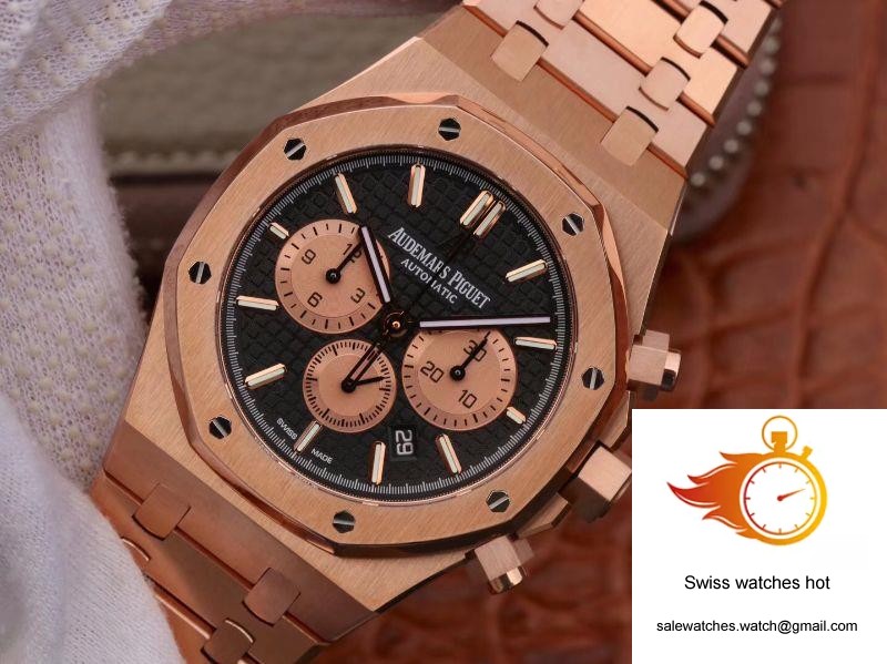 Audemars Piguet Royal Oak Chronograph 18K Rose Gold 26331OR.OO.1220OR.02 OM Factory Black Dial 3 Audemars Piguet Royal Oak Chronograph 18K Rose Gold 26331OR.OO.1220OR.02 OM Factory Black Dial 3