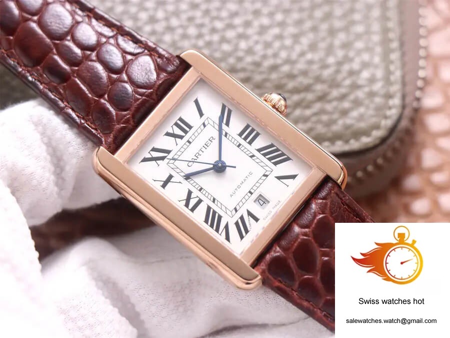 Cartier Tank W5200026 V9 Factory Rose Gold White Dial 4 Cartier Tank W5200026 V9 Factory Rose Gold White Dial 4