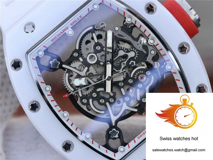 Richard Mille RM055 KV Factory White Rubber Strap 4 Richard Mille RM055 KV Factory White Rubber Strap 4