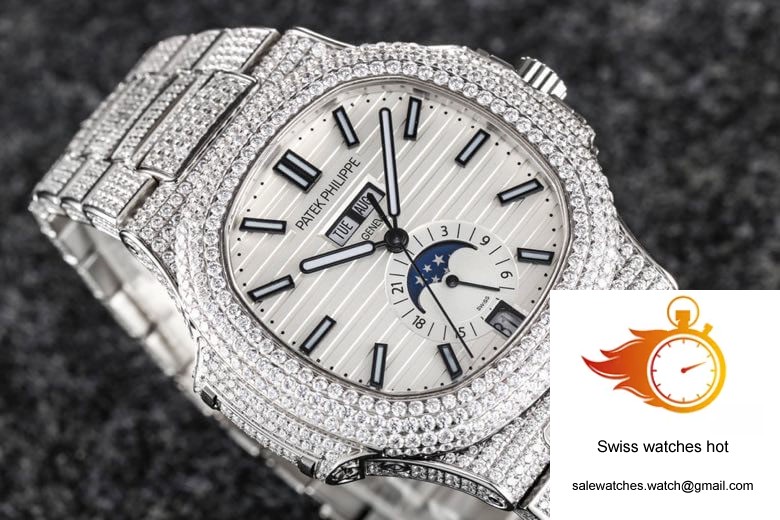 Patek Philippe Nautilus 5726 R8 Factory Gypsophila Diamond White Dial 4 Patek Philippe Nautilus 5726 R8 Factory Gypsophila Diamond White Dial 4