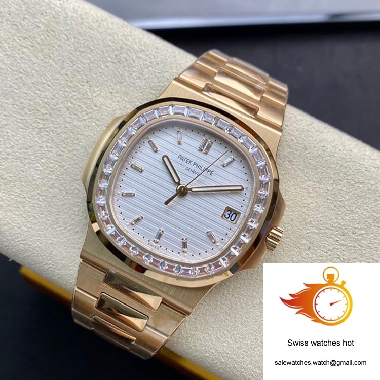 Patek Philippe Nautilus PPF Factory Rose Gold White Dial 4 Patek Philippe Nautilus PPF Factory Rose Gold White Dial 4