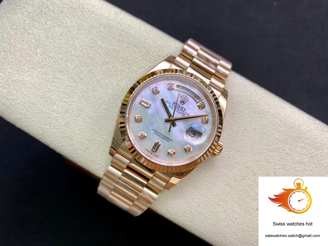 Rolex Day Date M128235-0029 EW Factory White Mother-Of-Pearl Dial 4 Rolex Day Date M128235-0029 EW Factory White Mother-Of-Pearl Dial 4