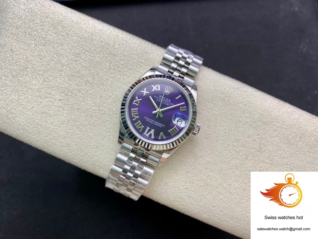 Rolex Datejust M178274-0088 31MM EW Factory Purple Dial 4 Rolex Datejust M178274-0088 31MM EW Factory Purple Dial 4