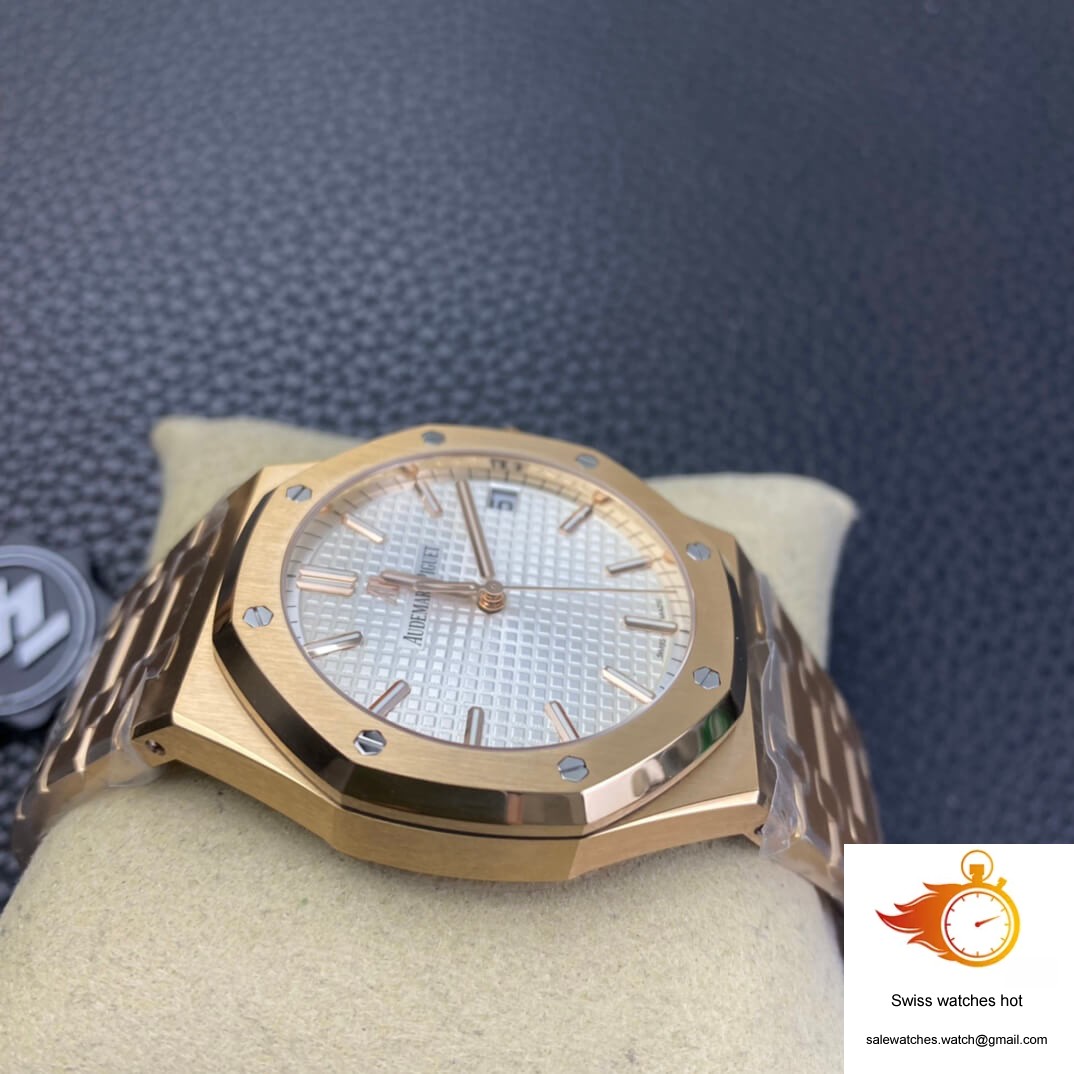Audemars Piguet Royal Oak 15500 ZF Factory Rose Gold Version White Dial 4 Audemars Piguet Royal Oak 15500 ZF Factory Rose Gold Version White Dial 4