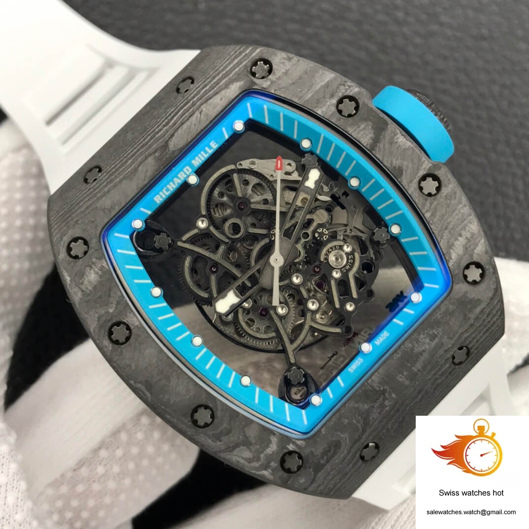 Richard Mille RM055 ZF Factory White Rubber Strap 4 Richard Mille RM055 ZF Factory White Rubber Strap 4