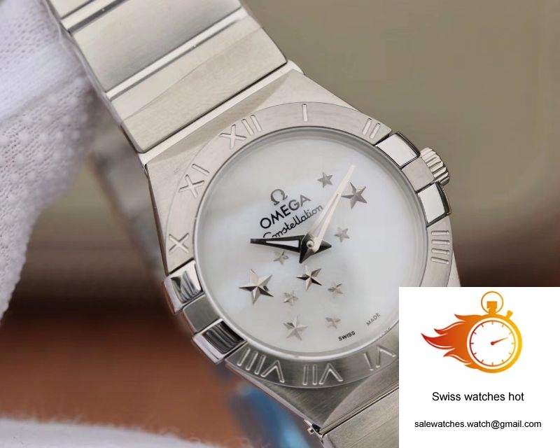 Omega Constellation Quartz Ladies 27mm TW Factory White Dial 4 Omega Constellation Quartz Ladies 27mm TW Factory White Dial 4