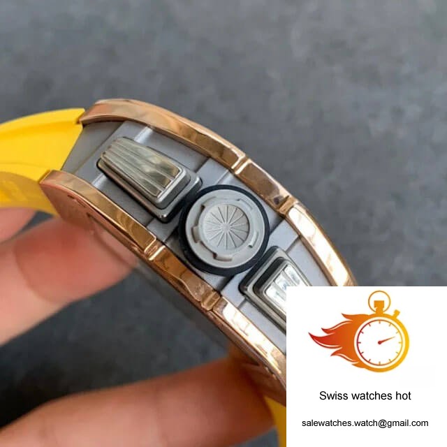 Richard Mille RM011 KV Factory Titanium Yellow Rubber Strap 4 Richard Mille RM011 KV Factory Titanium Yellow Rubber Strap 4