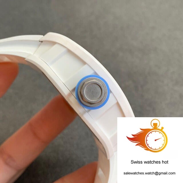 Richard Mille RM055 KV Factory V2 White Rubber Strap 4 Richard Mille RM055 KV Factory V2 White Rubber Strap 4