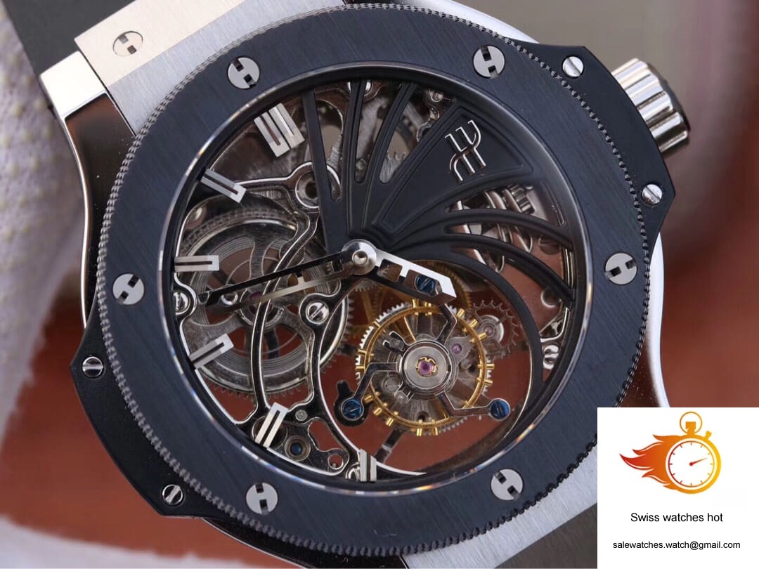 Hublot Big Bang Hollow Tourbillon Ceramic Bezel Skeleton Dial 4 Hublot Big Bang Hollow Tourbillon Ceramic Bezel Skeleton Dial 4