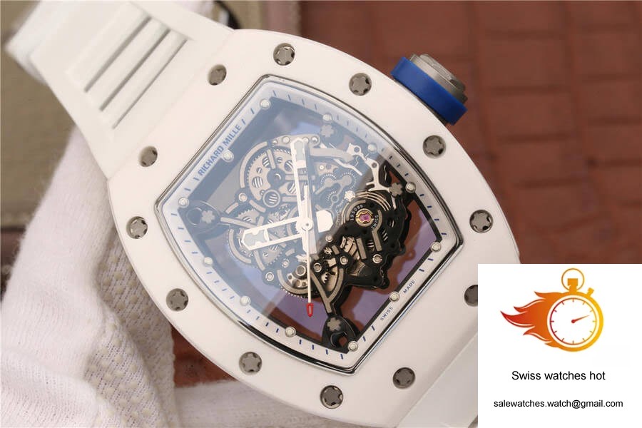 Richard Mille RM055 KV Factory White Ceramic Case 4 Richard Mille RM055 KV Factory White Ceramic Case 4