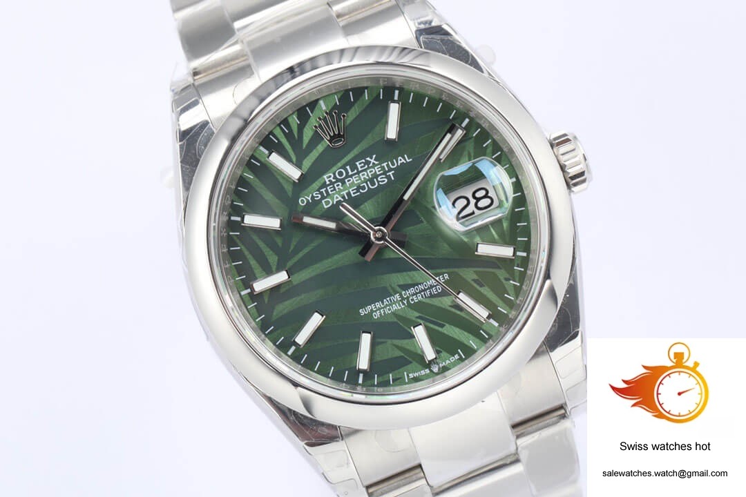 Rolex Datejust M126200-0020 EW Factory Olive Green Palm Leaf Pattern Dial 4 Rolex Datejust M126200-0020 EW Factory Olive Green Palm Leaf Pattern Dial 4