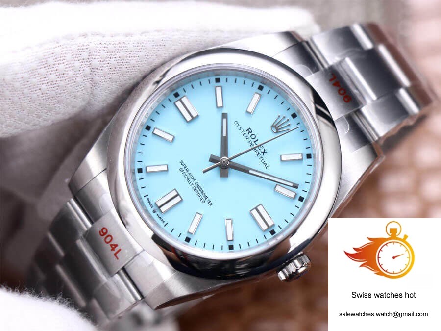 Rolex Oyster Perpetual M124300-0006 41MM EW Factory Turquoise Blue Dial 4 Rolex Oyster Perpetual M124300-0006 41MM EW Factory Turquoise Blue Dial 4