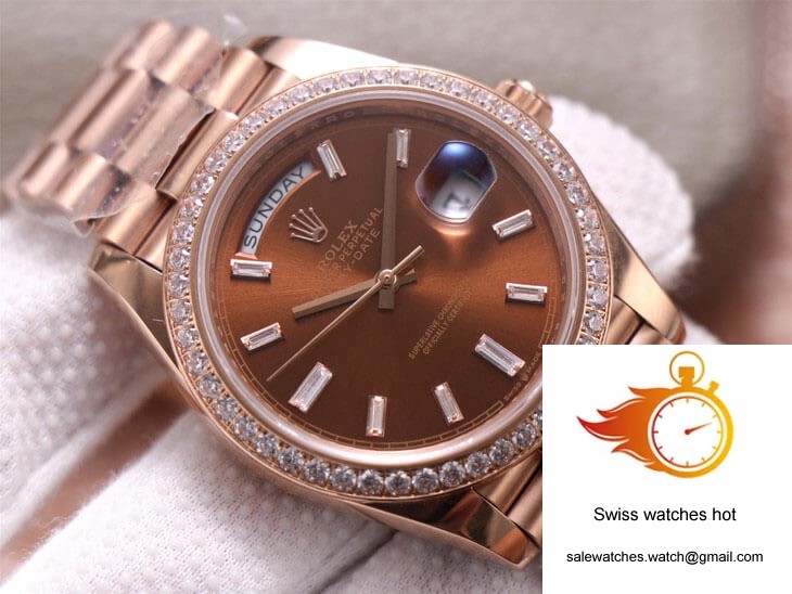 Rolex Day-Date M228345RBR-0006 EW Factory Diamond Chocolate Color Dial 4 Rolex Day-Date M228345RBR-0006 EW Factory Diamond Chocolate Color Dial 4
