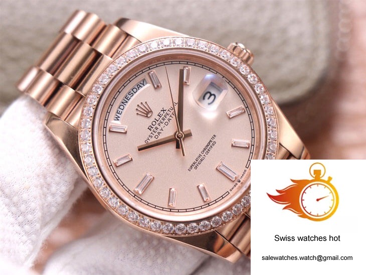 Rolex Day-Date M228345RBR-0007 EW Factory Diamond Sundust Dial 4 Rolex Day-Date M228345RBR-0007 EW Factory Diamond Sundust Dial 4