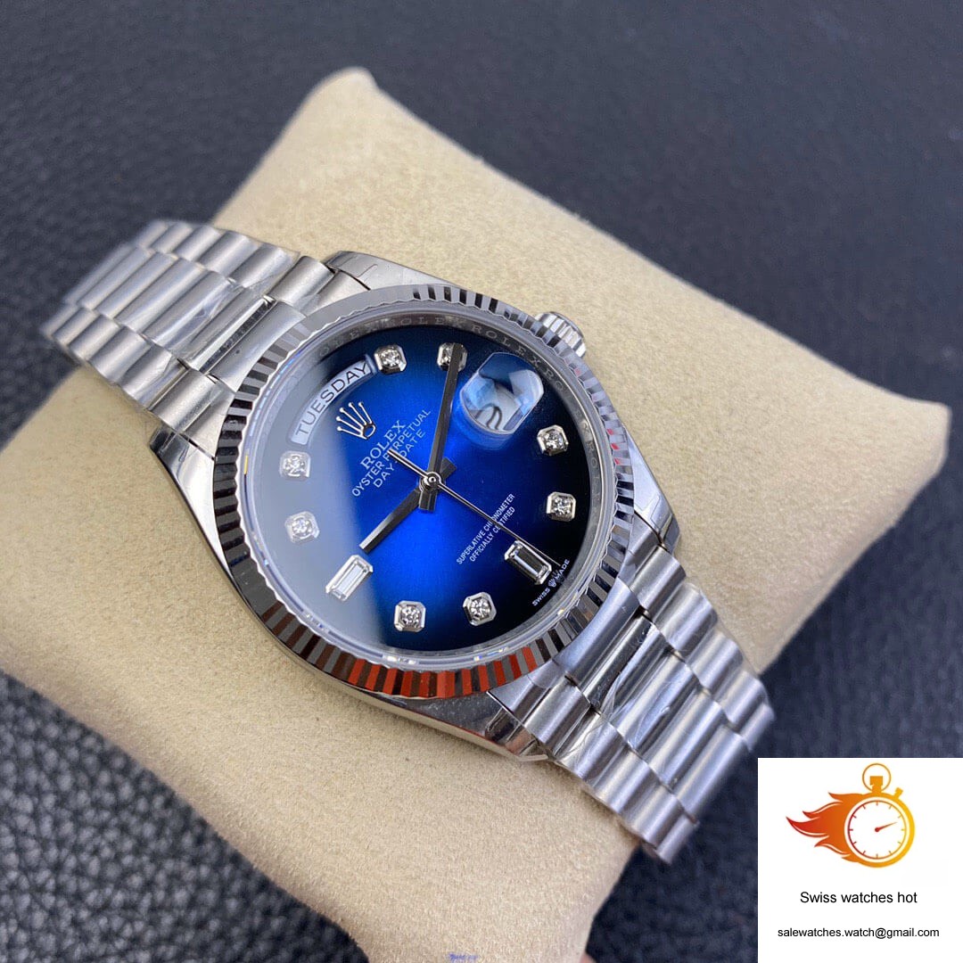 Rolex Day-Date M128239-0023 EW Factory Diamond Gradient Blue Dial 4 Rolex Day-Date M128239-0023 EW Factory Diamond Gradient Blue Dial 4