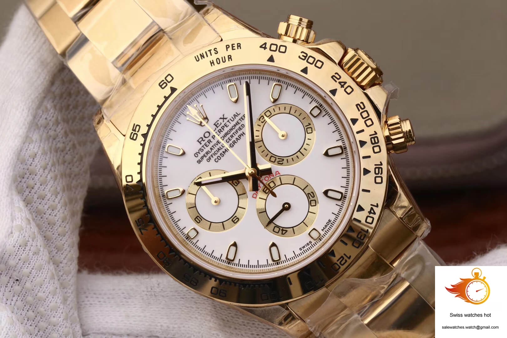 Rolex Daytona Cosmograph M116508-0001 JH Factory Yellow Gold White Dial 4 Rolex Daytona Cosmograph M116508-0001 JH Factory Yellow Gold White Dial 4