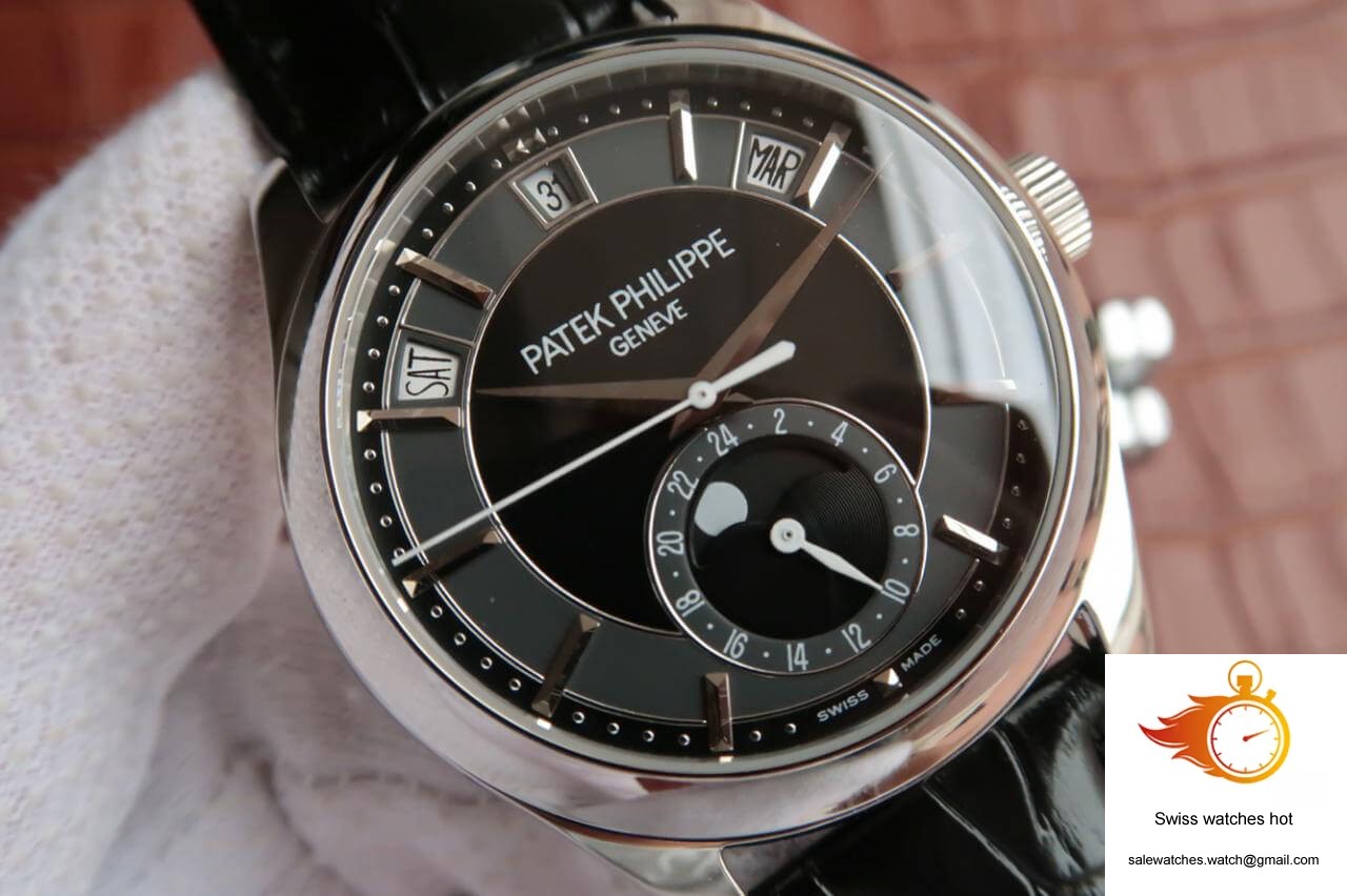 Patek Philippe Annual Calendar 5205R-001 KM Factory Black Dial Cowhide Strap 4 Patek Philippe Annual Calendar 5205R-001 KM Factory Black Dial Cowhide Strap 4