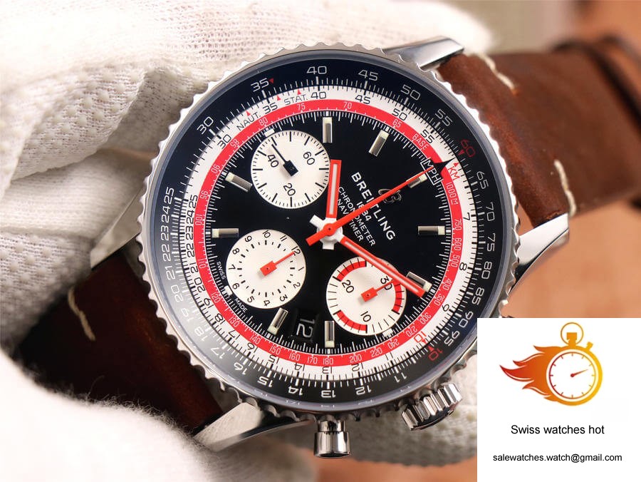 Breitling Navitimer 1 B01 Chronograph 43 Swissair Edition AB01211B1B1X1 V9 Factory Black Dial 4 Breitling Navitimer 1 B01 Chronograph 43 Swissair Edition AB01211B1B1X1 V9 Factory Black Dial 4