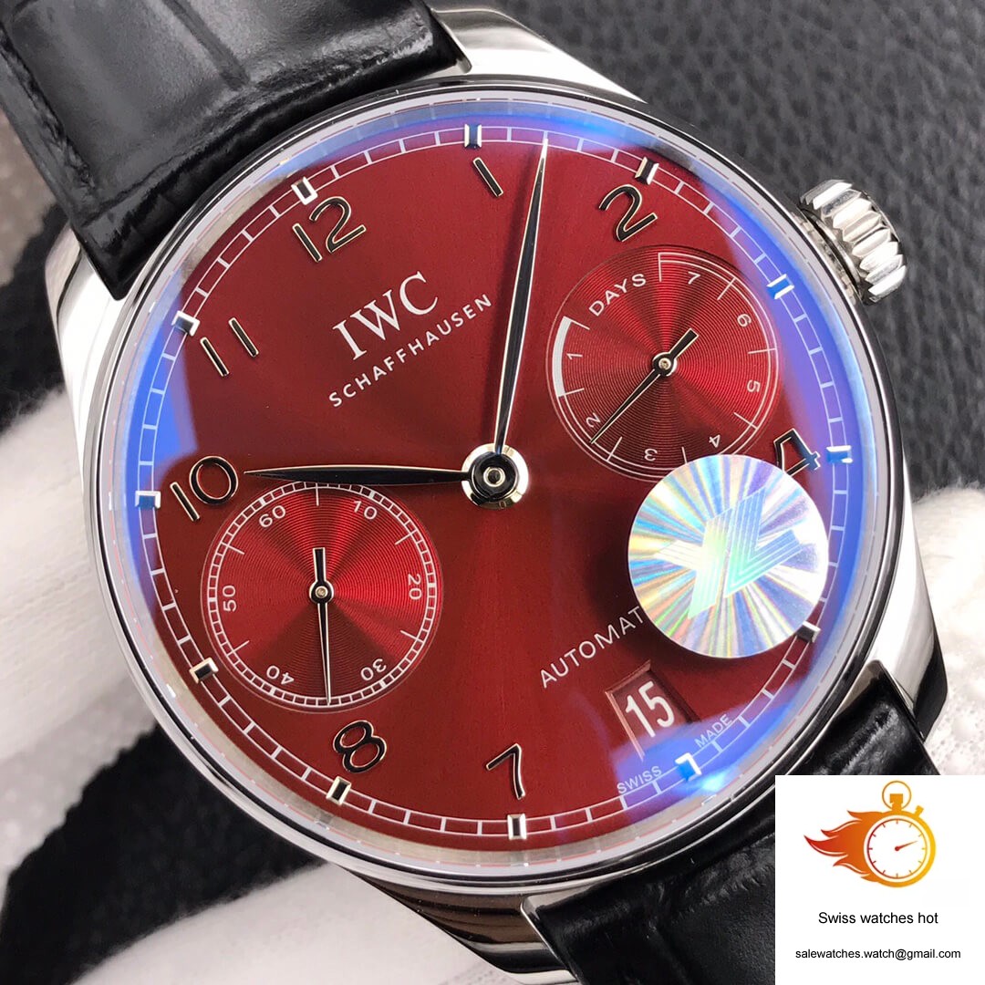 IWC Portugieser IW500714 ZF Factory Burgundy Red Dial 4 IWC Portugieser IW500714 ZF Factory Burgundy Red Dial 4