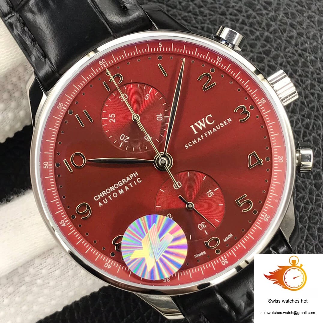 IWC Portugieser Chronograph IW371616 ZF Factory Burgundy Red Dial 4 IWC Portugieser Chronograph IW371616 ZF Factory Burgundy Red Dial 4