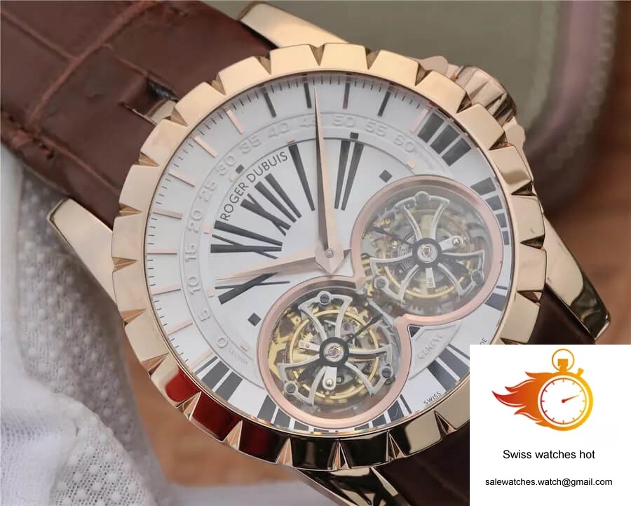 Roger Dubuis Excalibur RDDBEX0249 JB Factory Tourbillon Gold Case White Dial 4 Roger Dubuis Excalibur RDDBEX0249 JB Factory Tourbillon Gold Case White Dial 4