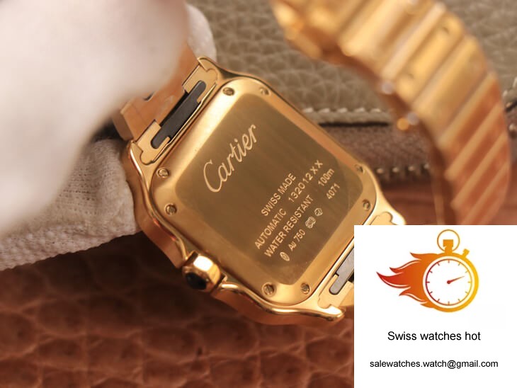 Cartier De Santos WSSA0010 BV Factory 18K Gold White Dial 4 Cartier De Santos WSSA0010 BV Factory 18K Gold White Dial 4