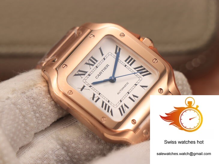 Cartier De Santos WSSA0010 BV Factory 18K Rose Gold White Dial 4 Cartier De Santos WSSA0010 BV Factory 18K Rose Gold White Dial 4