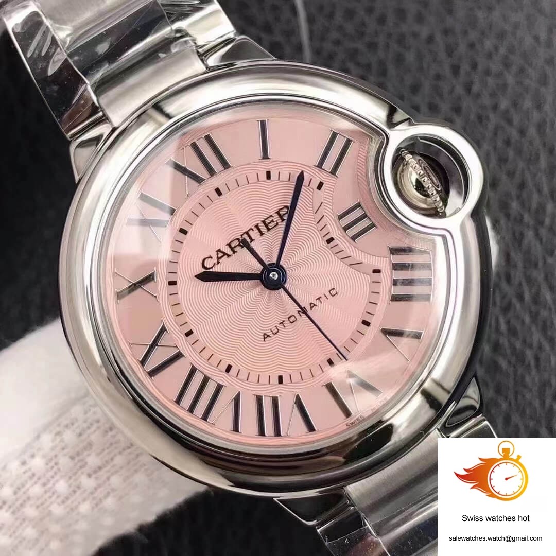 Ballon Bleu De Cartier 33MM W6920041 V6 Factory Pink Dial 4 Ballon Bleu De Cartier 33MM W6920041 V6 Factory Pink Dial 4