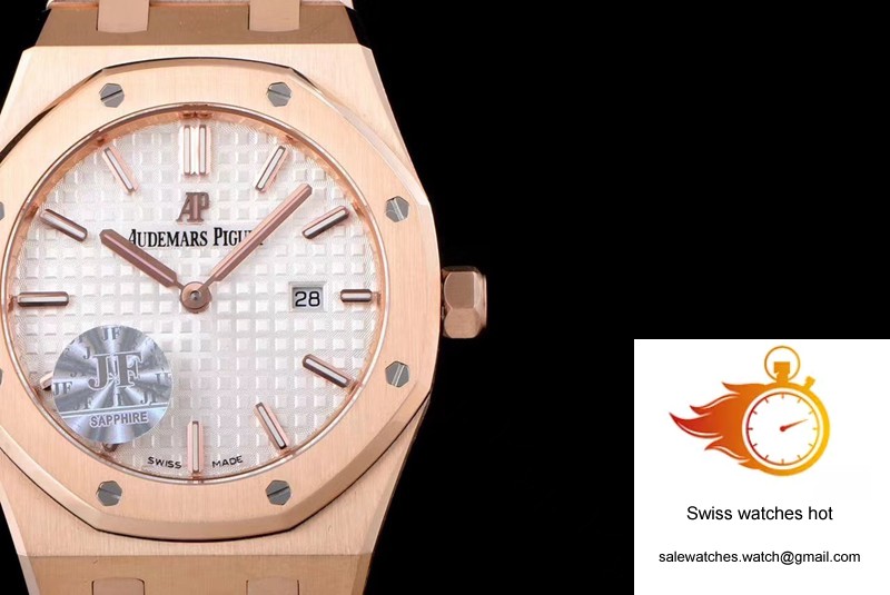 Audemars Piguet Royal Oak Quartz 67650OR.OO.1261OR.01 JF Factory White Dial 4 Audemars Piguet Royal Oak Quartz 67650OR.OO.1261OR.01 JF Factory White Dial 4