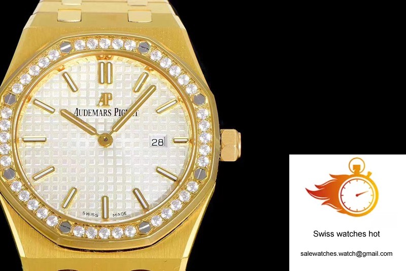 Audemars Piguet Royal Oak Quartz 67651BA.ZZ.1261BA.01 JF Factory Yellow Gold Diamond 4 Audemars Piguet Royal Oak Quartz 67651BA.ZZ.1261BA.01 JF Factory Yellow Gold Diamond 4