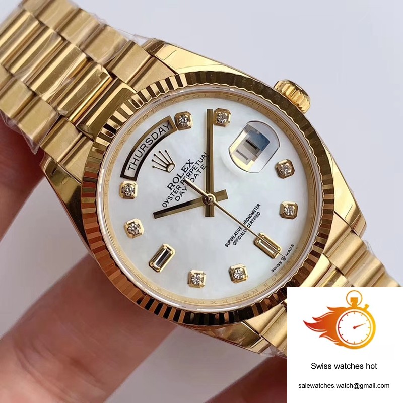 Rolex Day-Date M128238 EW Factory White Dial Diamond Time Scale 4 Rolex Day-Date M128238 EW Factory White Dial Diamond Time Scale 4