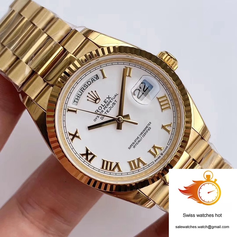 Rolex Day-Date M128238 EW Factory White Dial Roman Time Scale 4 Rolex Day-Date M128238 EW Factory White Dial Roman Time Scale 4