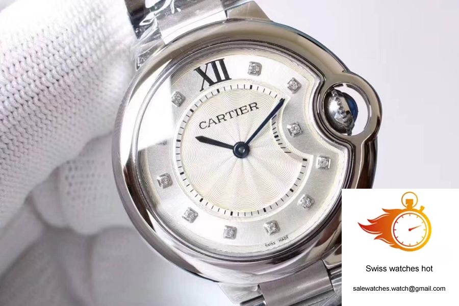 Ballon Bleu De Cartier WE9020 33mm V6 Factory White Dial 4 Ballon Bleu De Cartier WE9020 33mm V6 Factory White Dial 4