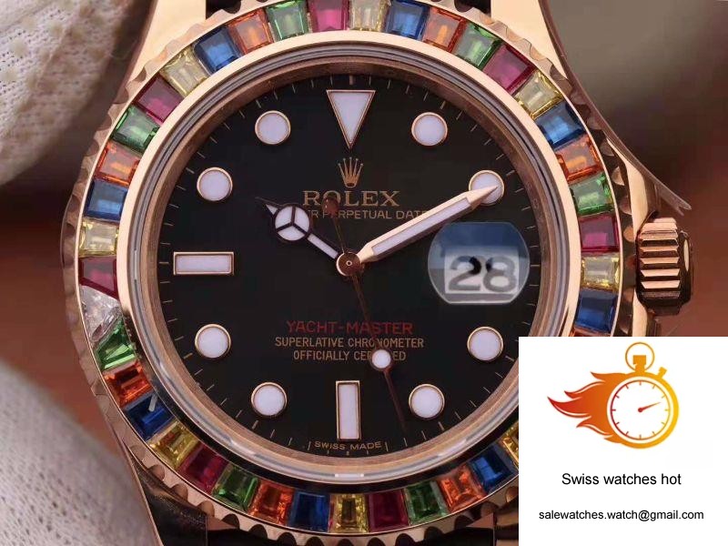 Rolex Yacht Master 116695SATS 40MM Noob Factory 18K Rose Gold Wrapped Black Dial 4 Rolex Yacht Master 116695SATS 40MM Noob Factory 18K Rose Gold Wrapped Black Dial 4