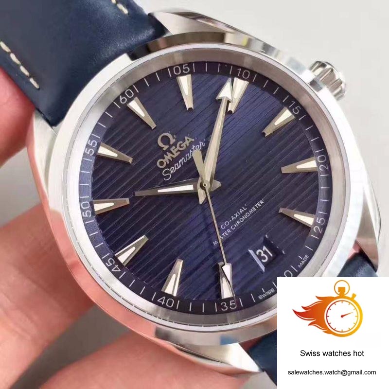 Omega Seamaster Aqua Terra 150M Master Co-Axial Baselworld Blue Textured Dial 4 Omega Seamaster Aqua Terra 150M Master Co-Axial Baselworld Blue Textured Dial 4