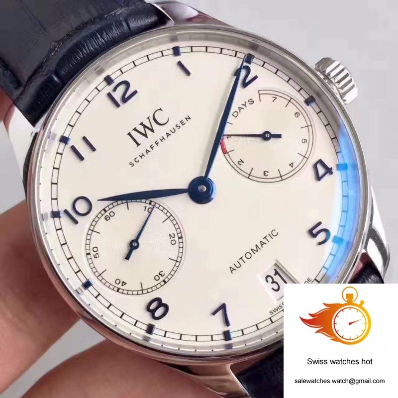 IWC Portugieser IW500705 ZF Factory V4 White Dial and Blue Markers 4 IWC Portugieser IW500705 ZF Factory V4 White Dial and Blue Markers 4