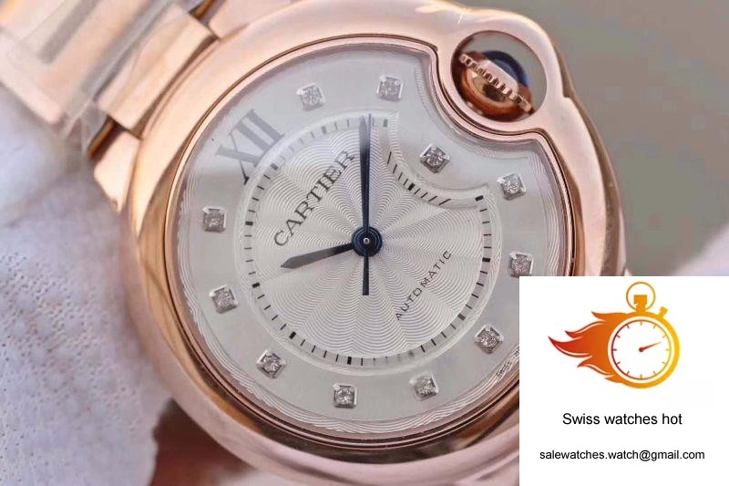 Ballon Bleu De Cartier Ladies 33 WE902062 V9 Factory White Textured Dial 4 Ballon Bleu De Cartier Ladies 33 WE902062 V9 Factory White Textured Dial 4