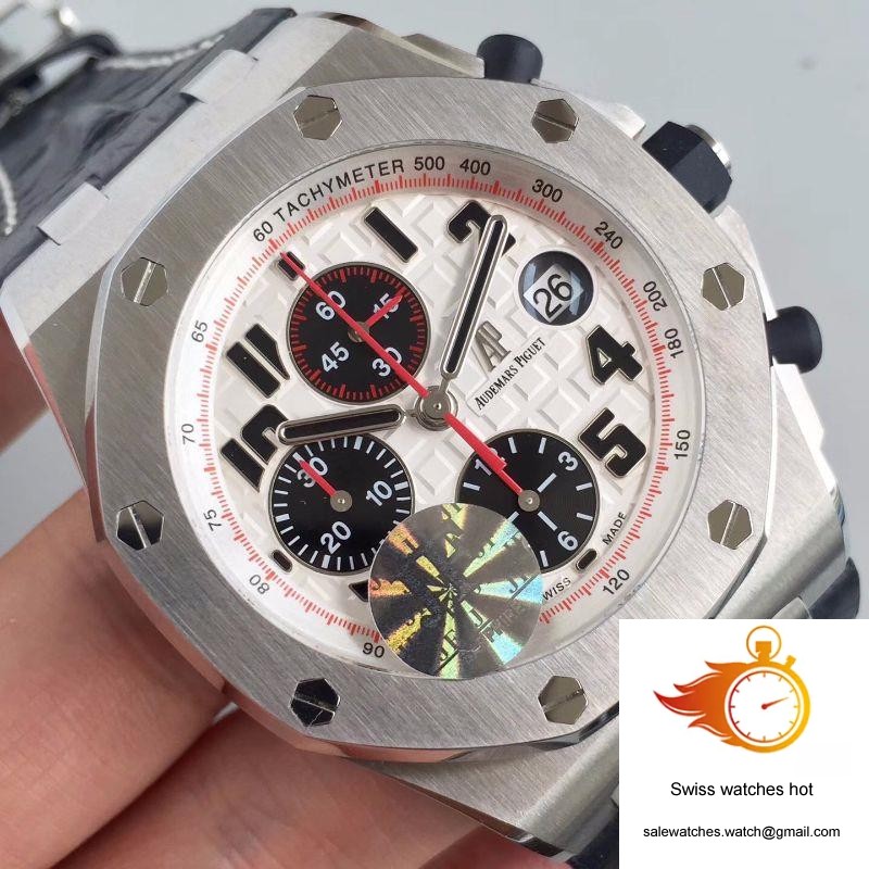 Audemars Piguet Royal Oak Offshore Panda 26170ST.OO.D101CR.02 Black Leather Strap JF Factory V2 White Dial 4 Audemars Piguet Royal Oak Offshore Panda 26170ST.OO.D101CR.02 Black Leather Strap JF Factory V2 White Dial 4