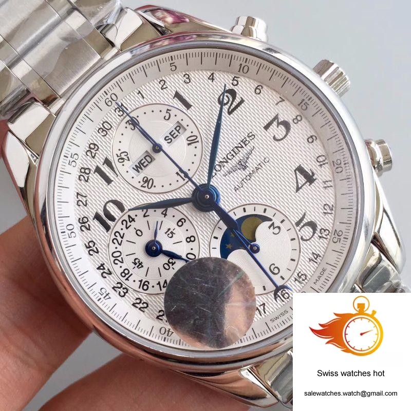 Longines Master Collection Moonphase Chronograph L2.673.4.78.6 JF Factory White Dial 4 Longines Master Collection Moonphase Chronograph L2.673.4.78.6 JF Factory White Dial 4