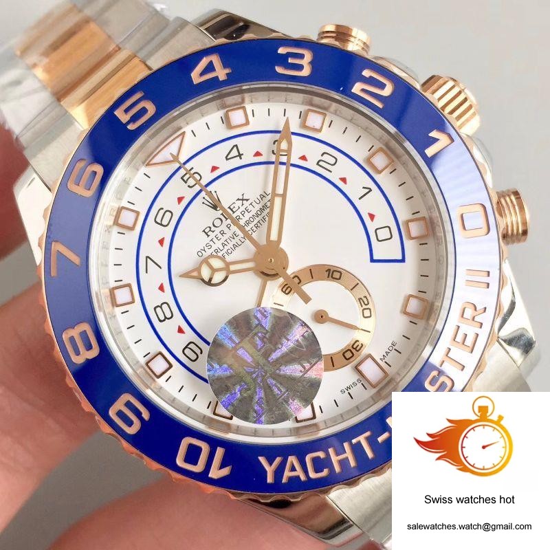 Rolex Yacht Master II 116681 JF Factory Rose Gold White Dial 4 Rolex Yacht Master II 116681 JF Factory Rose Gold White Dial 4