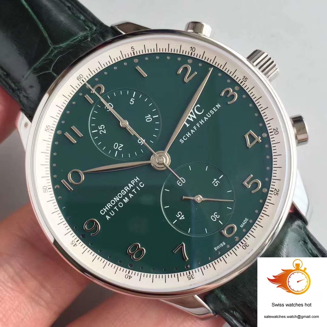 IWC Portugieser Chronograph Edition 150 Years IW371601 Green Dial YL Factory 4 IWC Portugieser Chronograph Edition 150 Years IW371601 Green Dial YL Factory 4