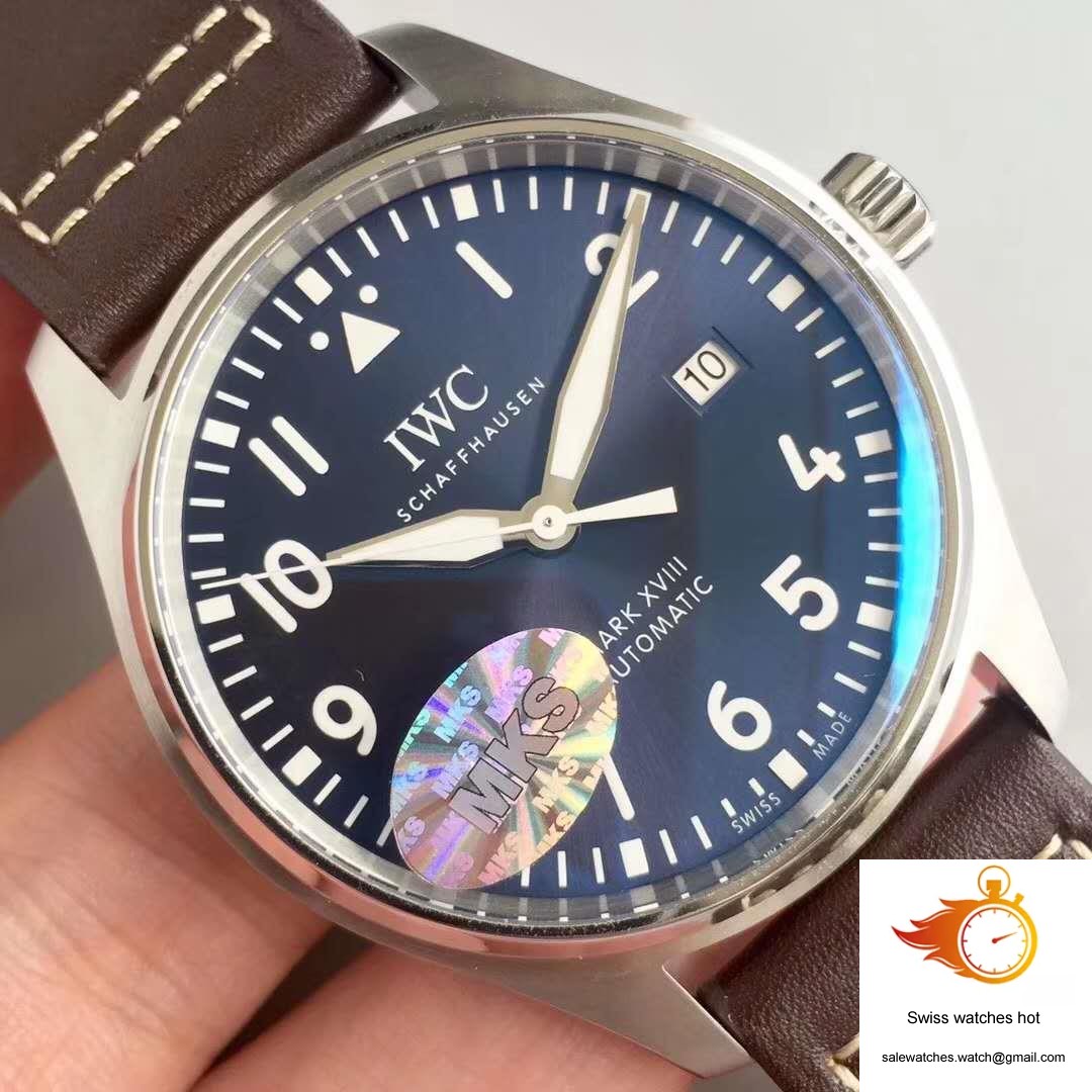IWC Pilot Mark XVIII IW327004 MKS Factory Blue Dial 4 IWC Pilot Mark XVIII IW327004 MKS Factory Blue Dial 4