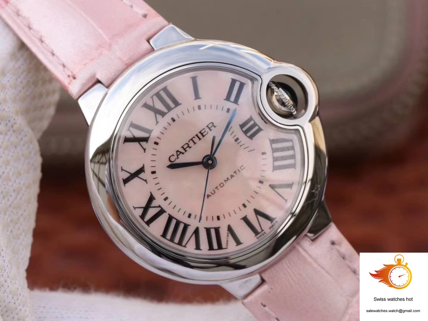 Ballon Bleu De Cartier Ladies 33MM WSBB0002 V6 Factory Pink Dial 4 Ballon Bleu De Cartier Ladies 33MM WSBB0002 V6 Factory Pink Dial 4