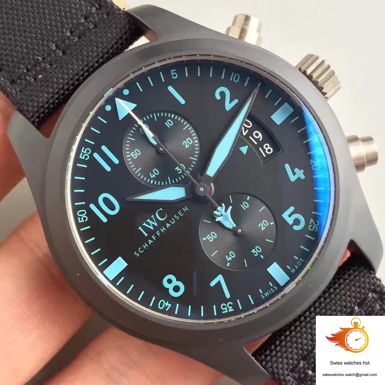 IWC Pilot Chronograph Top Gun IW388003 ZF Factory Black Dial 4 IWC Pilot Chronograph Top Gun IW388003 ZF Factory Black Dial 4