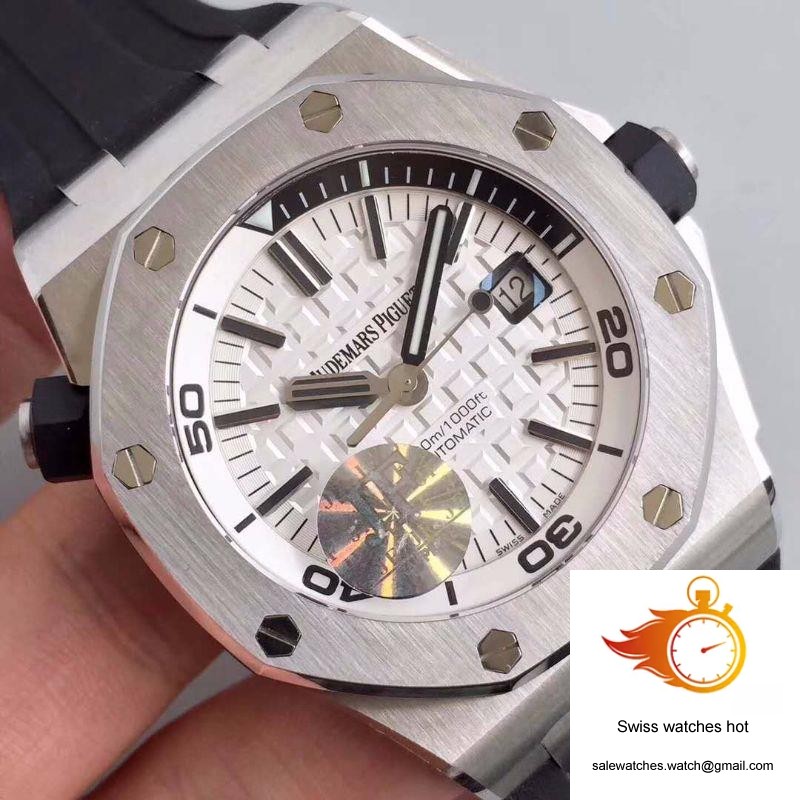 Audemars Piguet Royal Oak Offshore Diver 15710ST.OO.A002CA.02 JF Factory White Dial 4 Audemars Piguet Royal Oak Offshore Diver 15710ST.OO.A002CA.02 JF Factory White Dial 4
