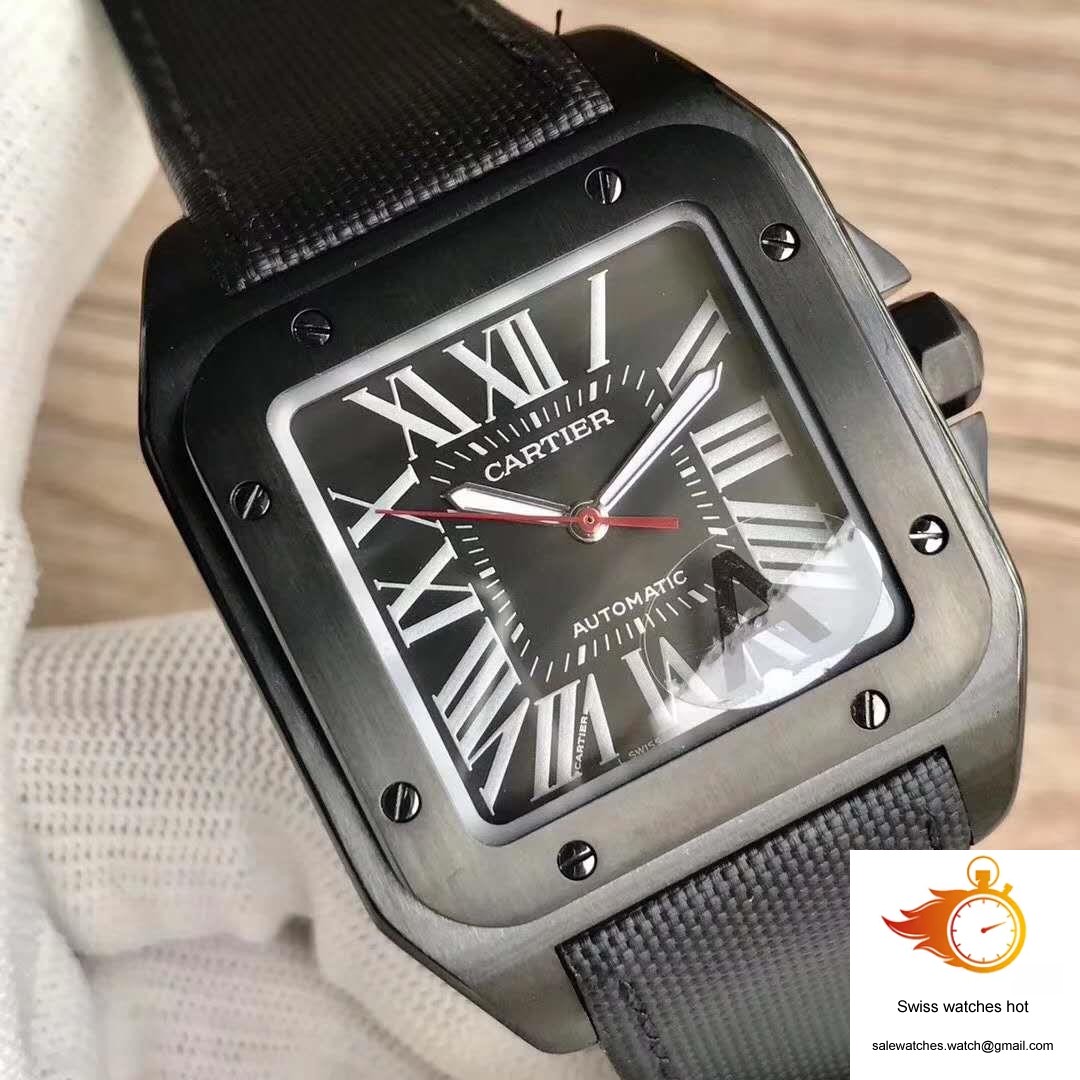 Cartier Santos 100 XL WSSA0006 V6 Factory Black Dial 4 Cartier Santos 100 XL WSSA0006 V6 Factory Black Dial 4