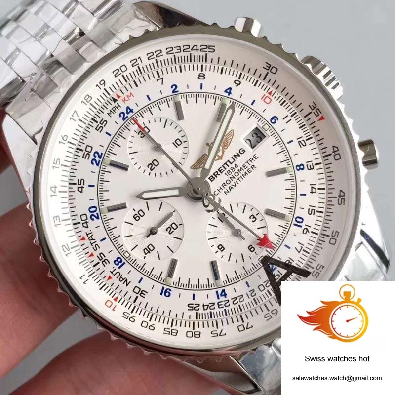 Breitling Navitimer World A2432212/G571-443A JF Factory White Dial 4 Breitling Navitimer World A2432212/G571-443A JF Factory White Dial 4